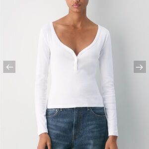 NWT!! Aritzia Lace Henley